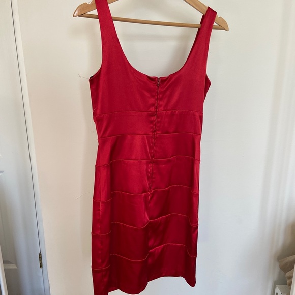 Bisou Bisou Formal Satin Red Dress - Picture 2 of 5